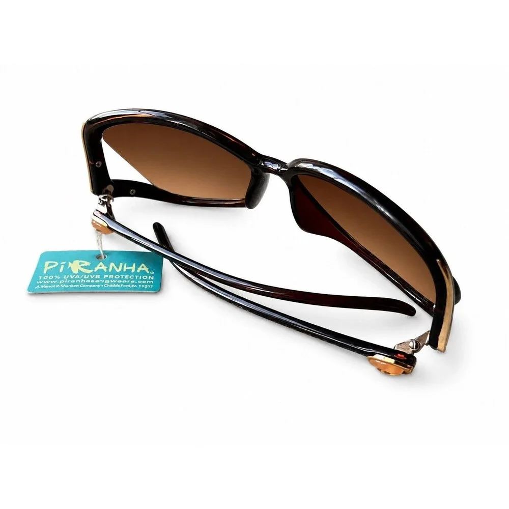 Women’s Oversized Tortoise Brown Gradient Sunglasses UV400 Retro Glam Chic NWT